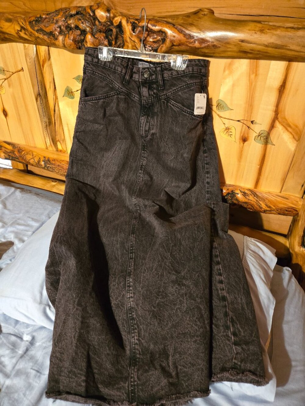 Free People Reworked Come As You Are Denim Skirt Size 6 NWT